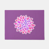 Roze Hippie Flower Retro Modern Deurmat (Voorkant)