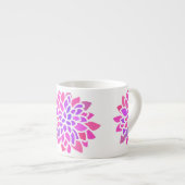 Roze Hippie Flower Retro Modern Espresso Kop (Voorkant rechts)