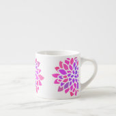 Roze Hippie Flower Retro Modern Espresso Kop (Rechts)