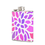 Roze Hippie Flower Retro Modern Heupfles (Links)