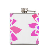 Roze Hippie Flower Retro Modern Heupfles (Achterkant)