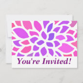 Roze Hippie Flower Retro Modern Kaart (Voorkant)