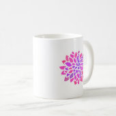 Roze Hippie Flower Retro Modern Koffiemok (Voorkant rechts)