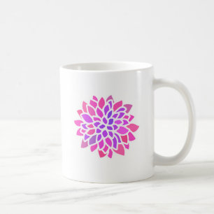 Roze Hippie Flower Retro Modern Koffiemok