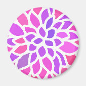 Roze Hippie Flower Retro Modern Magneet (Voorkant)