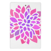 Roze Hippie Flower Retro Modern Mini Klembord (Achterkant)