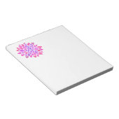 Roze Hippie Flower Retro Modern Notitieblok (Schuin)