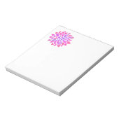 Roze Hippie Flower Retro Modern Notitieblok (Linkerzijde)