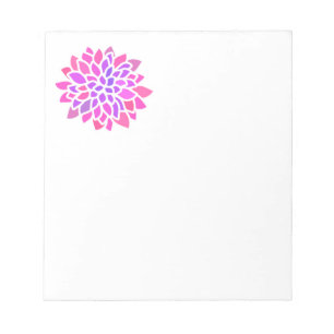 Roze Hippie Flower Retro Modern Notitieblok