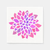 Roze Hippie Flower Retro Modern Servetten (Voorkant)