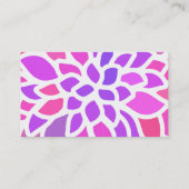Roze Hippie Flower Retro Modern Visitekaartje (Achterkant)