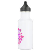 Roze Hippie Flower Retro Modern Waterfles (Rechts)