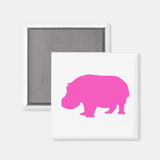 roze Hippo Silhouet Magneet (Voorkant / Achterkant)