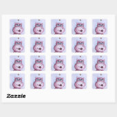 Roze Hippo Sticker (Vel)