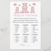 Roze Hippo Wat zit er in je handtas? (Voorkant)