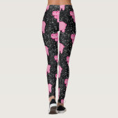 Roze Hippos Cute Hippopotamus Smilling Face Leggings (Achterkant)