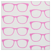 Roze hipster Geek Glasses Stof (Swatch)