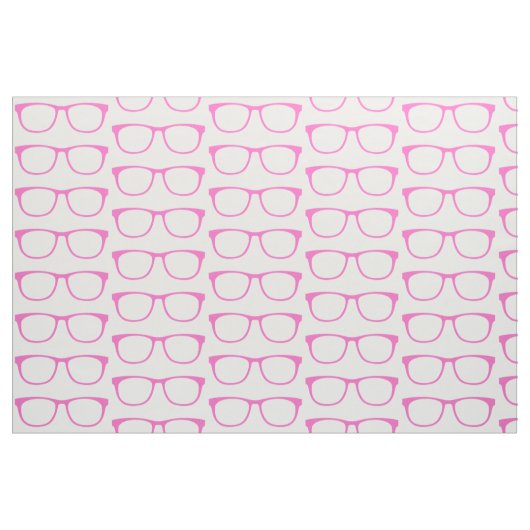 Roze hipster Geek Glasses Stof (Fat Quarter)