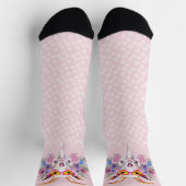 Roze hipster Goat HoofPrints Socks Sokken (Top)