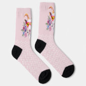Roze hipster Goat HoofPrints Socks Sokken (Rechts)