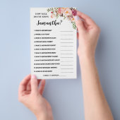 Roze Hoe goed ken je moeder tweetalige kaart? Flyer (Hand)