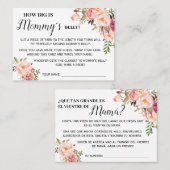 Roze Hoe groot is de tweetalige mams? Plaatskaartje (Voorkant / Achterkant)