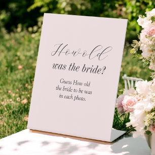 Roze hoe oud het Vrijgezellenfeest van de bruid wa Reclamebord Met Voetstuk