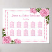  roze hoek Bouquets weddenschapenkaart Poster (Voorkant)