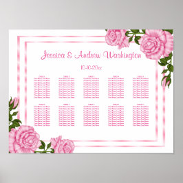 roze hoek Bouquets weddenschapenkaart Poster