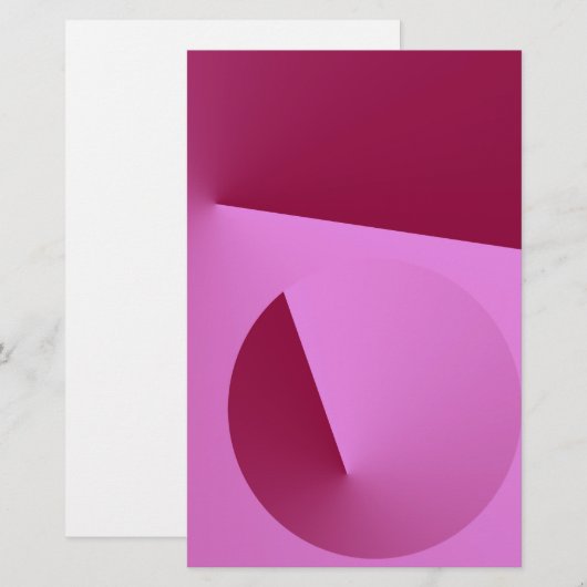 Roze hoek briefpapier (Voorkant / Achterkant)