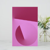 Roze hoek briefpapier (Staand voorkant)