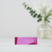 Roze hoek mini visitekaartje (Staand voorkant)