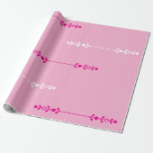 roze hoes cadeaupapier (Uitgerold)