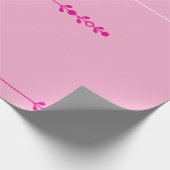 roze hoes cadeaupapier (Hoek)