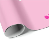 roze hoes cadeaupapier (Rol Hoek)