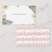 Roze hoes Oh wat een leuke winterkaart Informatiekaartje (Voorkant / Achterkant)