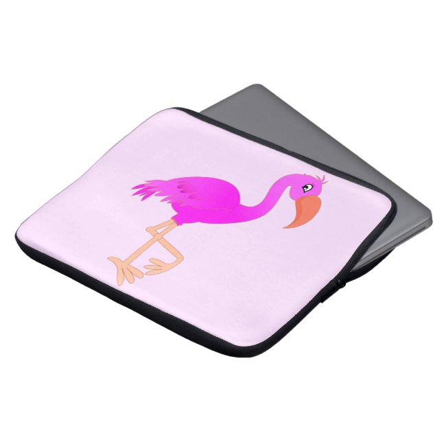 Roze hoes voor Flamingo-laptop (Voorkant top)