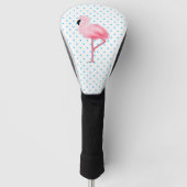 Roze Hoesje Flamingo Driver Golfheadcover (Voorkant)