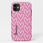 Roze Hoesje-Mate iPhone Case (Achterkant)