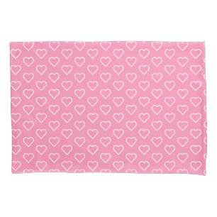 Roze Hoesje met hartslag Kussensloop