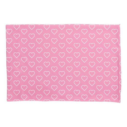 Roze Hoesje met hartslag Kussensloop (Voorkant)
