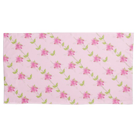 Roze Hoesjes van Floral Kussensloop (Voorkant-Links)