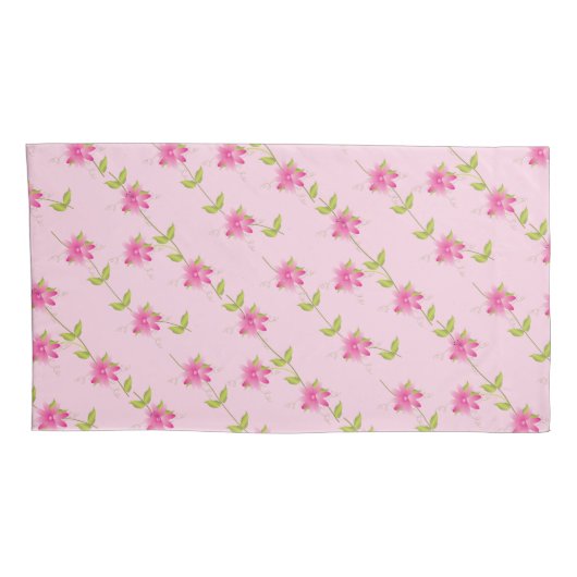 Roze Hoesjes van Floral Kussensloop (Achterkant-Rechts)
