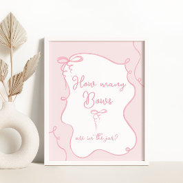 Roze Hoeveel Bogen er in het baby shower van de po Poster
