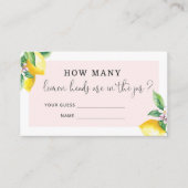 Roze Hoeveel citroenkoppen omhullingskaart Informatiekaartje (Voorkant)