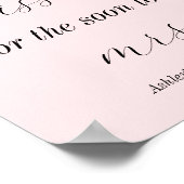 Roze Hoeveel Kusjes Bruidsfeest Spelletjes Poster (Hoek)