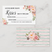 Roze hoeveel kussen Vrijgezellenfeest spel Kaart Plaatskaartje (Voorkant / Achterkant)