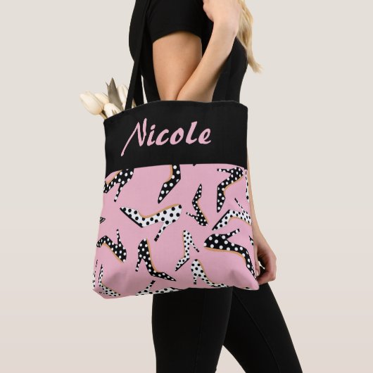 Roze Hoge Hak Charm Tote Bag (Dichtbij)