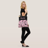 Roze Hoge Hak Charm Tote Bag (Op model)