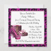 Roze Hoge Hak Schoenen Vrouwen Luipaard 50ste Verj Kaart (Achterkant)